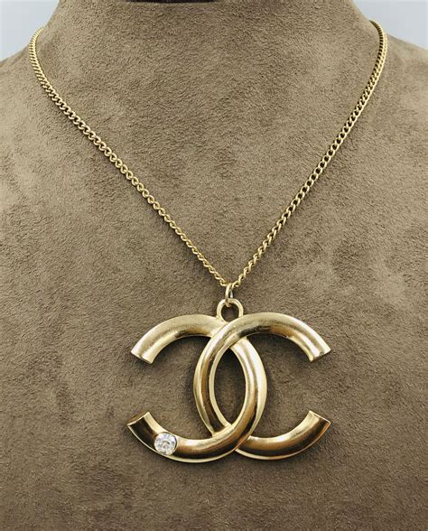 chanel cc logo necklace replica|chanel necklaces double c.